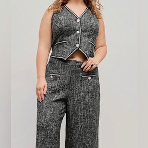Tweed Vest and Pants Set